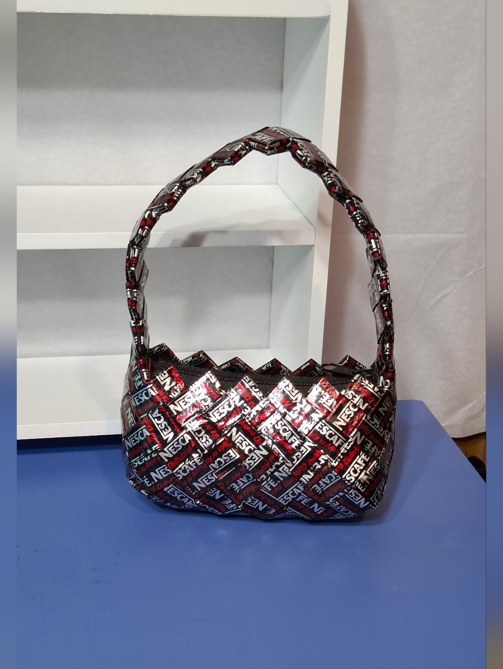 Vintage Recycled Nescafé Instant Coffee Wrappers Mini Handbag